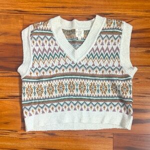 Hippie Rose Multicolor V-Neck Sweater Vest